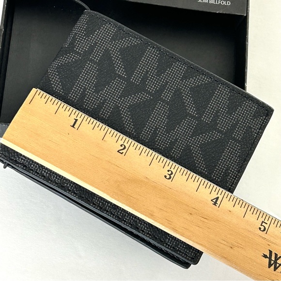 Michael Kors Men’s Slim Billfold Signature Wallet Black Jet Set Mens 86F2SMNF5B - Picture 10 of 16